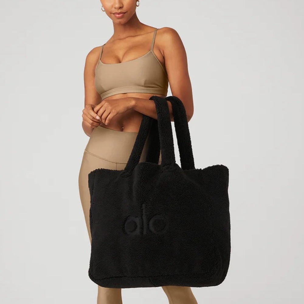 Sold Out ALO Yoga Sherpa Black Tote Bag